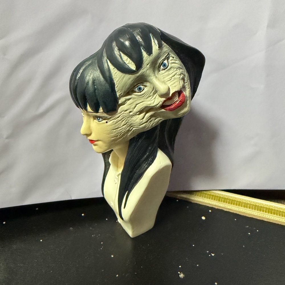 Preloved: Unique Two-Faced Bust Sculpture Junji Ito single item missing base.